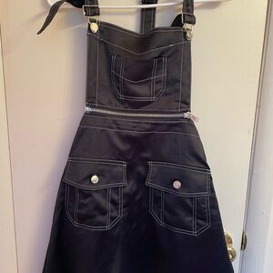 Super cute black jean like overall dress